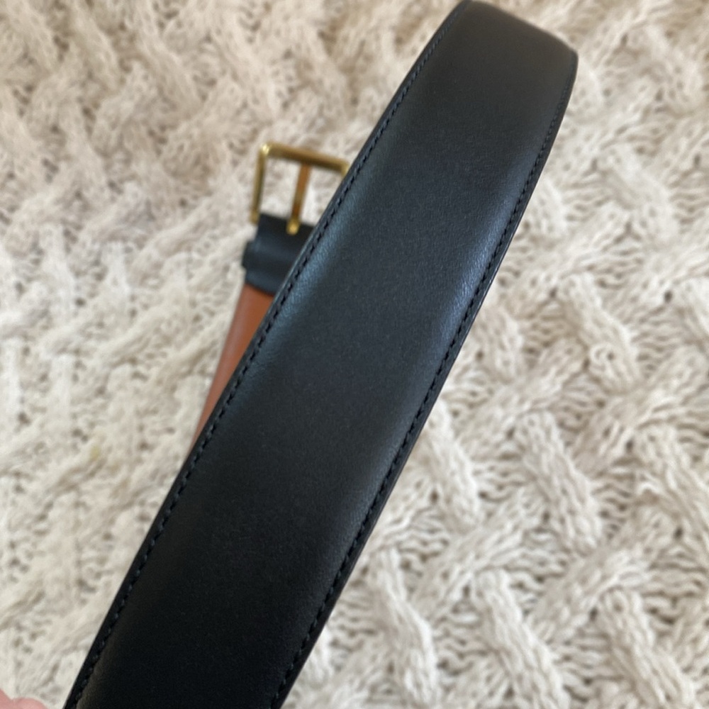 Coach Men Sz38 Leather Belt with Brass Buckle - Picture 9 of 11